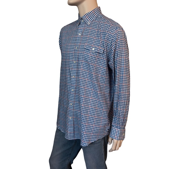 Vineyard Vines Shirt Shep & Ian Window Pane Button Down Collar Crosby Slim Fit - Picture 3 of 15